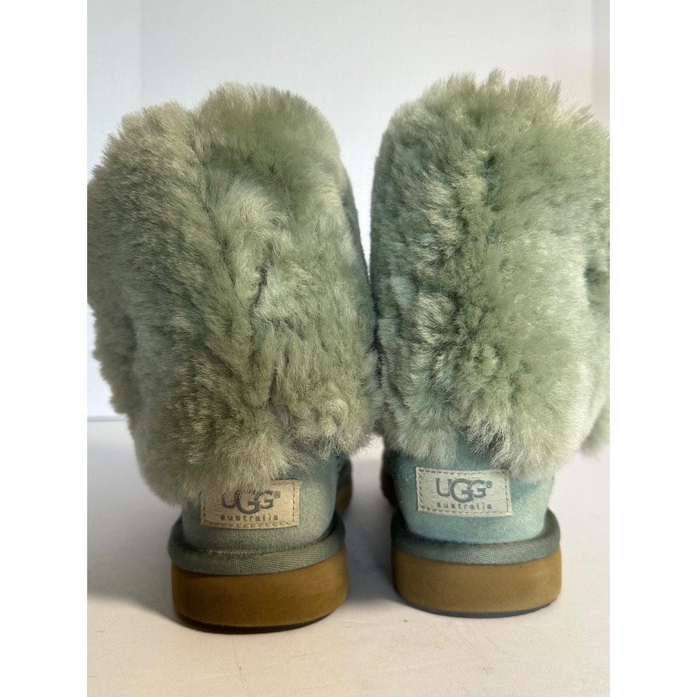 UGG Australia Bailey Button Triplet Sage Green Suede Tall Boots 1873 Womens 7 - Picture 9 of 14